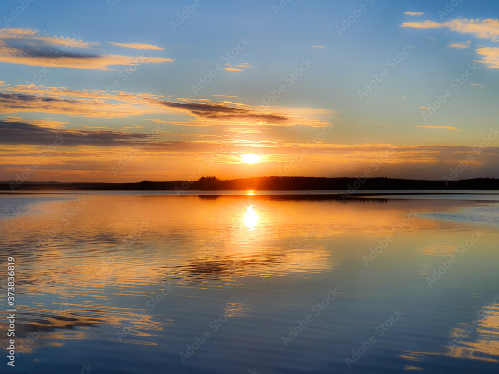 sunset over the sea