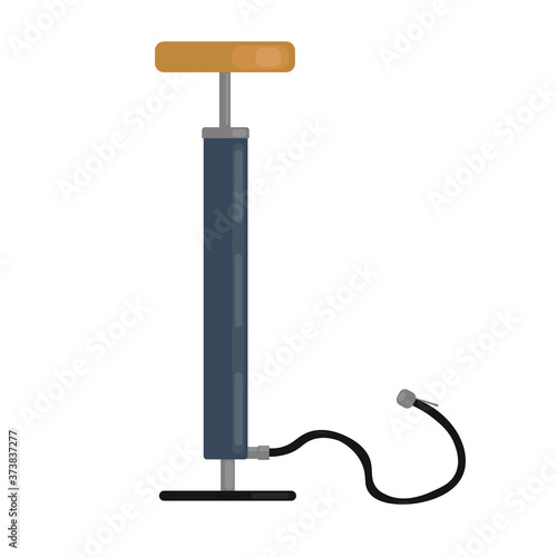 manual air pump against white background, abstract vector art illustration.