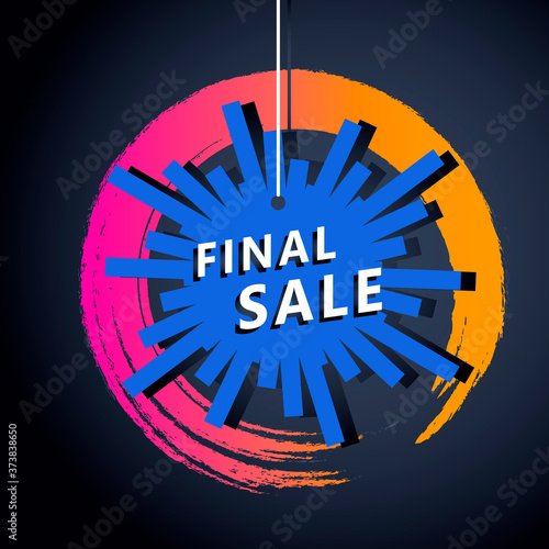 Discount banner promotion template. Banner sale poster. Vector background