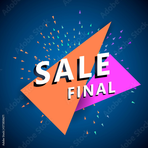 Discount banner promotion template. Banner sale poster. Vector background