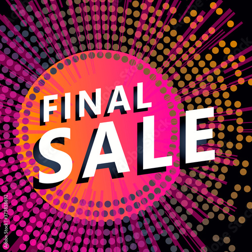 Discount banner promotion template. Banner sale poster. Vector background