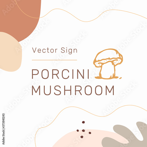 Porcini Mushroom Emblem