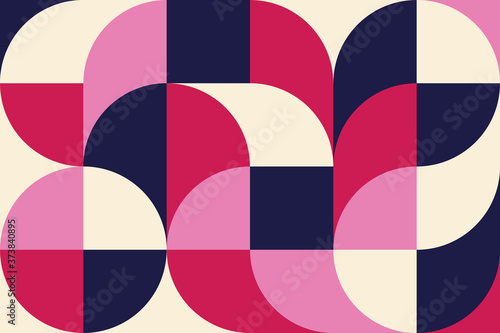 Abstract vector geometric pattern, background design in Bauhaus style, for web design, business card, invitation, poster, cover.