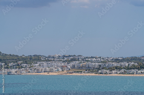 Panoramic view of seaside in Gammarth. Tunisia, North Africa