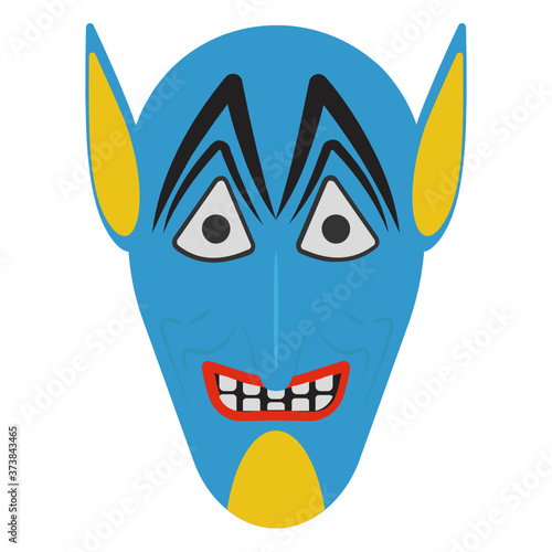 
Vector of cultural face mask, used as as a ceremonial costume 
