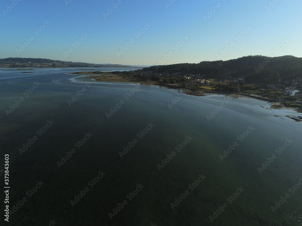 La Toja. Beautiful Island of Coruna. Galicia,Spain. Aerial Drone  Photo