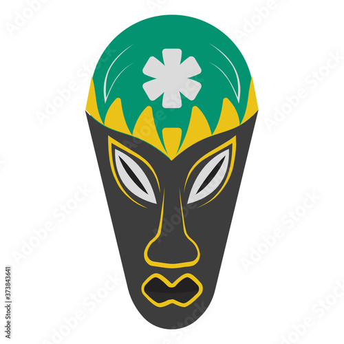 
Africal cultural mask, ghana mask vector 
 photo