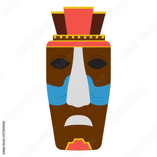 
Elongated cylindrical face mask, goma mask vector 
