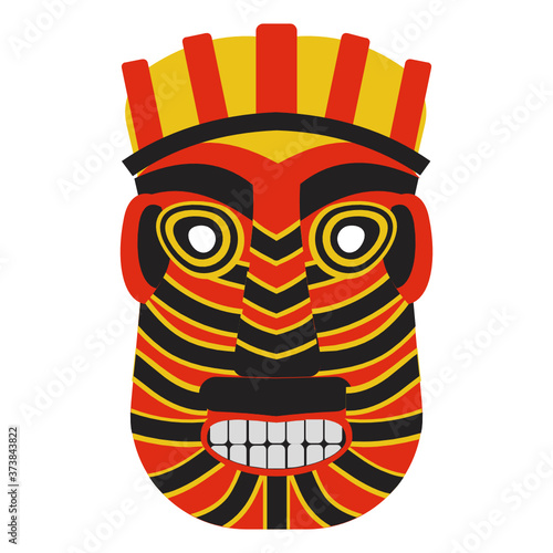 
Vector of cultural face mask, used as as a ceremonial costume 

