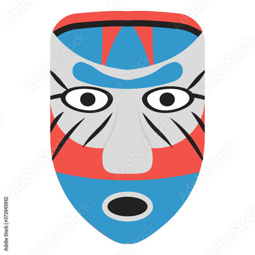 
A traditional tribal face mask vector, symbol of spirituality 
