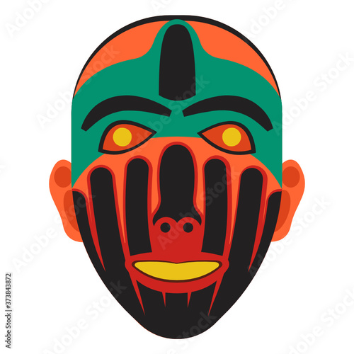 
A traditional tribal face mask vector, symbol of spirituality 
