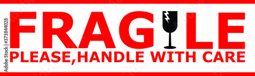 Fragile, Handle with Care or Package Label stickers. Banner format. EPS 10 vectors.
