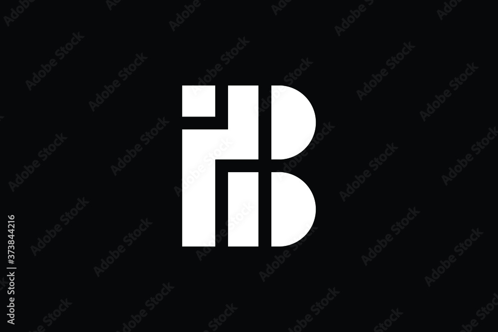 Minimal Innovative Initial BH logo and HB logo. Letter BH HB creative elegant Monogram. Premium Business logo icon. White color on black background Minimal Innovative Initial BH logo and HB logo. Letter BH HB creative elegant Monogram. Premium Business logo icon. White color on black background