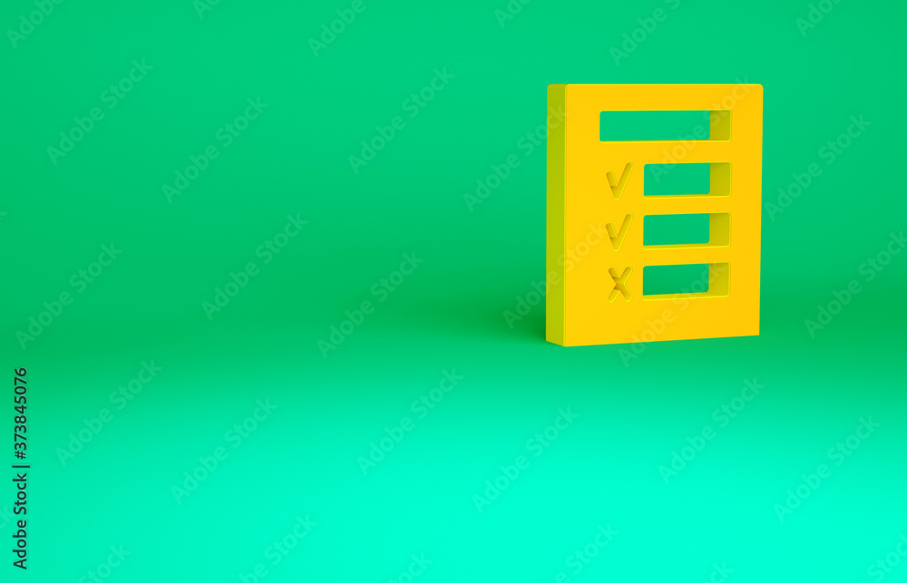 Orange Car inspection icon isolated on green background. Car service. Minimalism concept. 3d illustration 3D render. Orange Car inspection icon isolated on green background. Car service. Minimalism concept. 3d illustration 3D render.