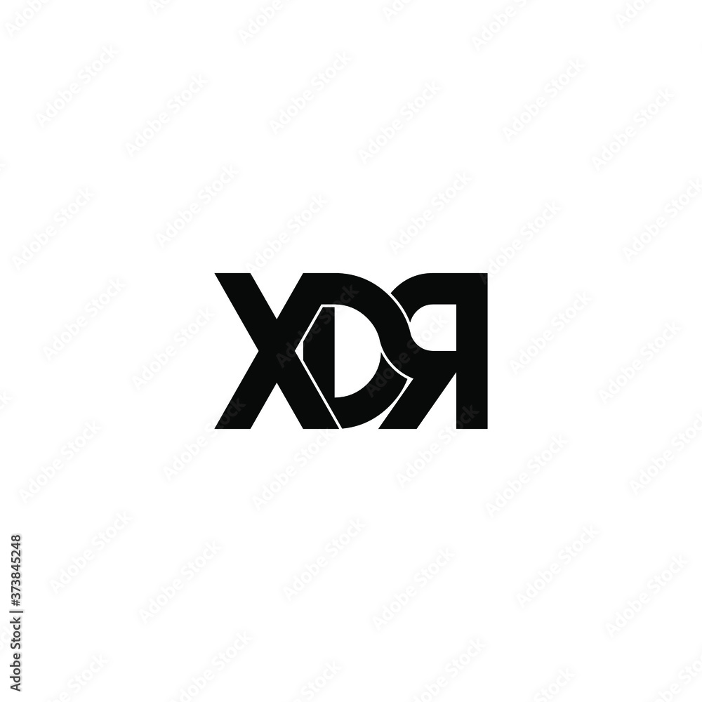 xdr letter original monogram logo design