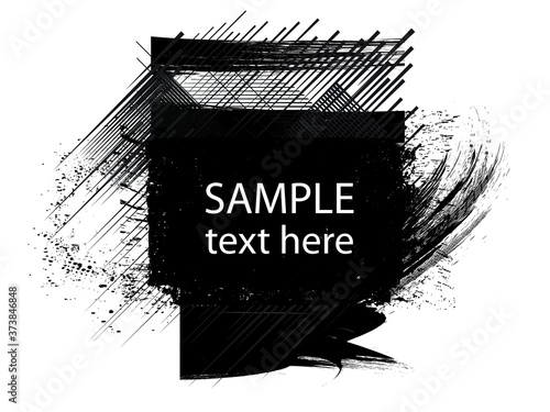 Minimalistic Creative concept . Flat style . Geometric lines and design textured elements form unusual shape . Vector abstract grunge background . Dynamic banner .