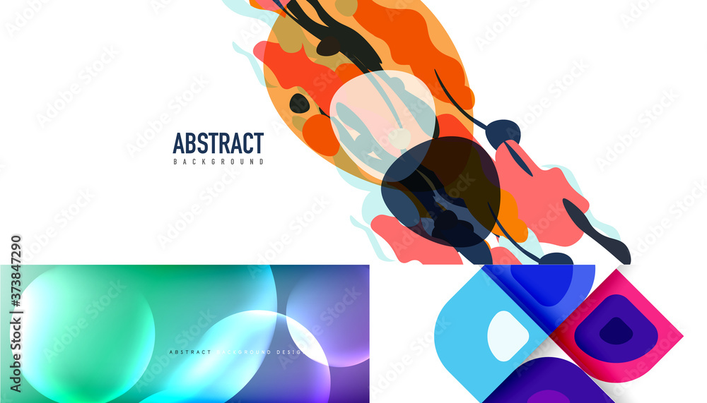 Collection of geometric abstract backgrounds for covers, banners, flyers and posters and other templates