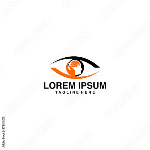 Eye Brain Icon Logo Design Element 