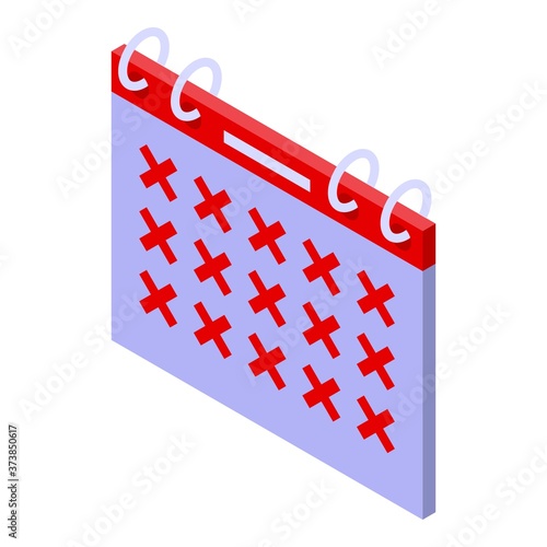Jobless calendar icon. Isometric of jobless calendar vector icon for web design isolated on white background