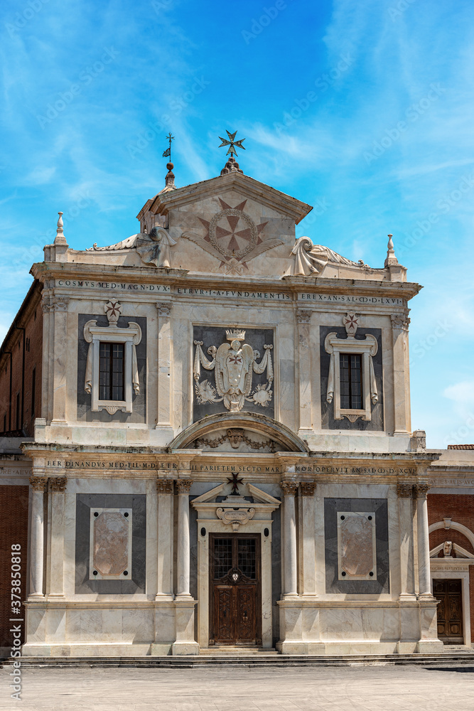 Chiesa di Santo Stefano dei Cavalieri (Church of St. Stephen of the Knights), 1565-1859. Pisa downtown, Piazza dei Cavalieri (Square of the Knights), Tuscany, Italy, Europe