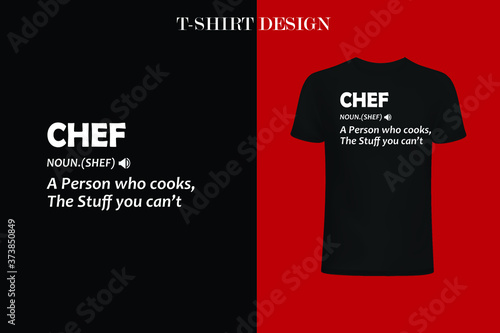 chef definition t-shirt design