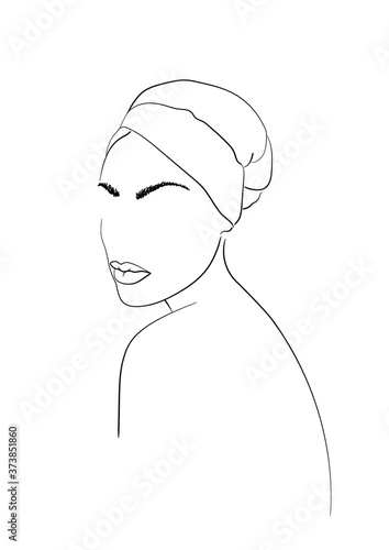 Abstract woman portrait wit...