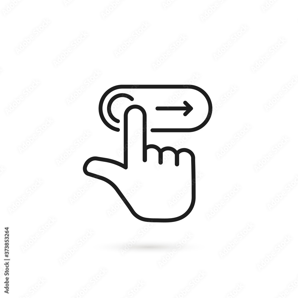 swipe right like thin line unlock icon swipe right like thin line unlock icon