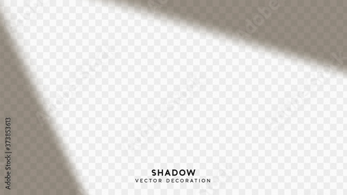 Shadow overlay. Effect light transparent shadow. Realistic creating reflective effect illusions. Overlay for adding scene lighting to your images. Vector illustration.