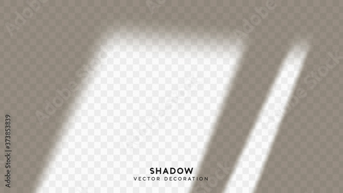 Shadow overlay. Effect light transparent shadow. Realistic creating reflective effect illusions. Overlay for adding scene lighting to your images. Vector illustration.
