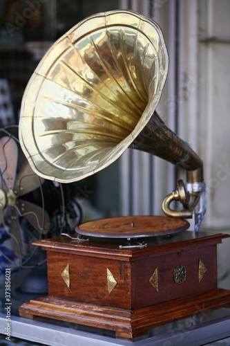 Vintage gramophone player