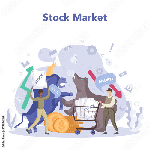 Trader, financial investment concept. Stock market profit. Increase,