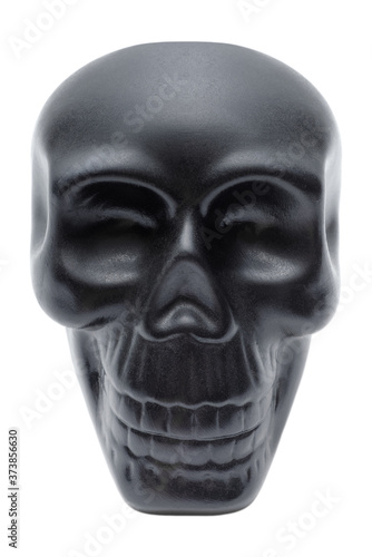 Black human skull