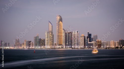 Sea view from Abu Dhabi, Capital city of UAE. Selective Focus on Subject.