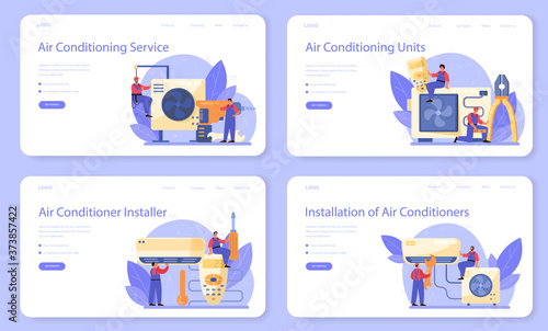 Air conditioning repair and instalation service web banner