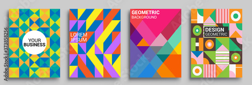 Canvas-taulu Modern geometric abstract background covers sets