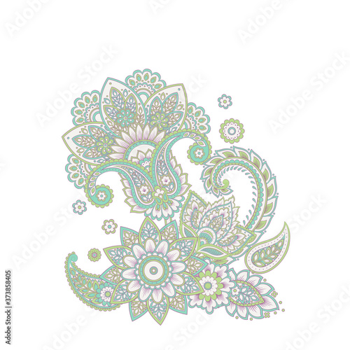 Vector Paisley pattern in indian style