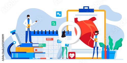 Medical examination and cardiology doctor, circulatory system checkup. Heart disease human concept. Ischemic heart disease, EKG , scan, cardiology, coronary artery disease