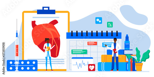 Medical examination and cardiology doctor, circulatory system checkup. Heart disease human concept. Ischemic heart disease, EKG , scan, cardiology, coronary artery disease