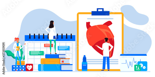 Medical examination and cardiology doctor, circulatory system checkup. Heart disease human concept. Ischemic heart disease, EKG , scan, cardiology, coronary artery disease