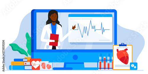 Medical examination and cardiology doctor, circulatory system checkup. Heart disease human concept. Ischemic heart disease, EKG , Muga scan, cardiology, coronary artery disease