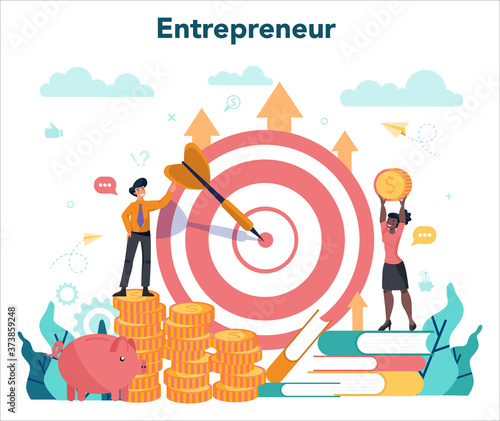 Enterpreneur concept. Idea of lucrative business, strategy