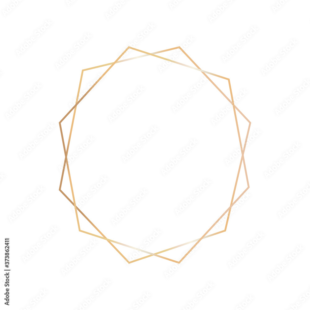 Template for greeting card decorative gold frame on a white background Template for greeting card decorative gold frame on a white background