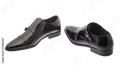 Black Dress Shoes Series - male shoes in fashion concept.
