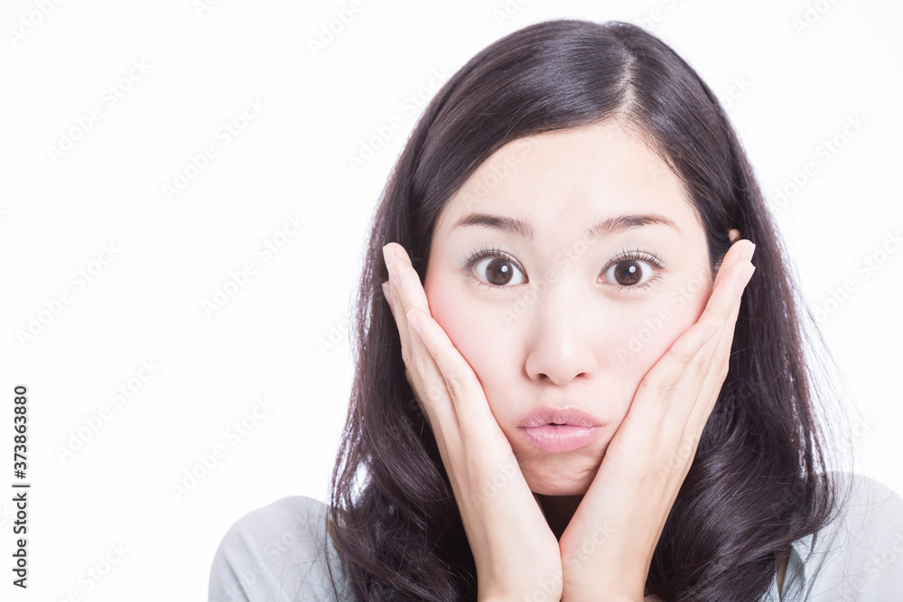 驚く女性 驚く女性