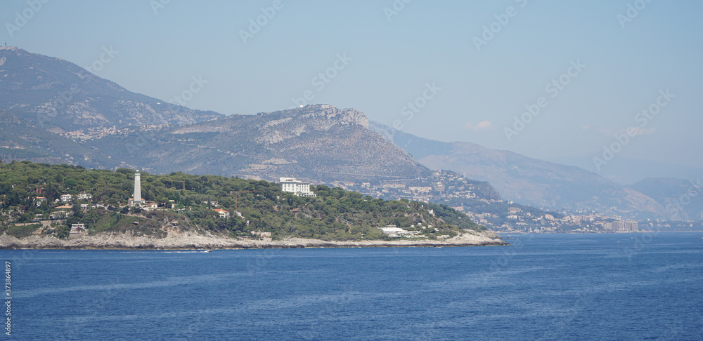 The old port city of Bastia on the french island of Corsica.