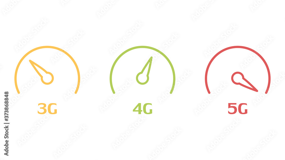 5G, 4G and 3G icons. Set of isolated icons. Mobile communication technology concept. Smartphone network icons for website, ui, mobile app, banner. Vector illustration
5G, 4G and 3G icons. Set of isolated icons. Mobile communication technology concept. Smartphone network icons for website, ui, mobile app, banner. Vector illustration