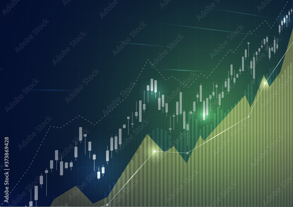 Financial stock market graph on stock market investment trading. Financial stock market graph on stock market investment trading.