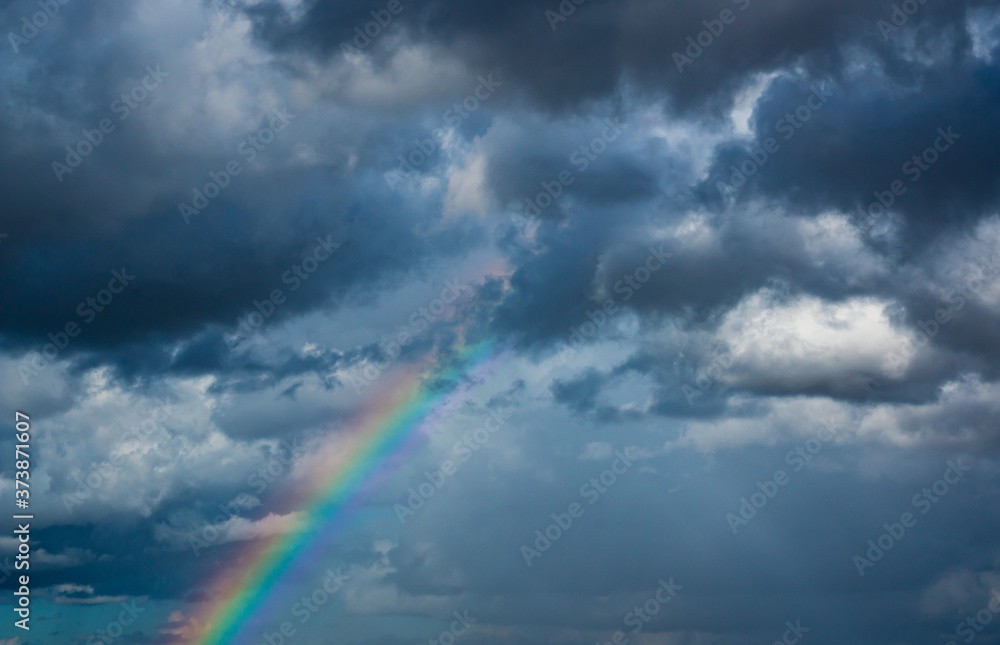 rainbow in the clouds