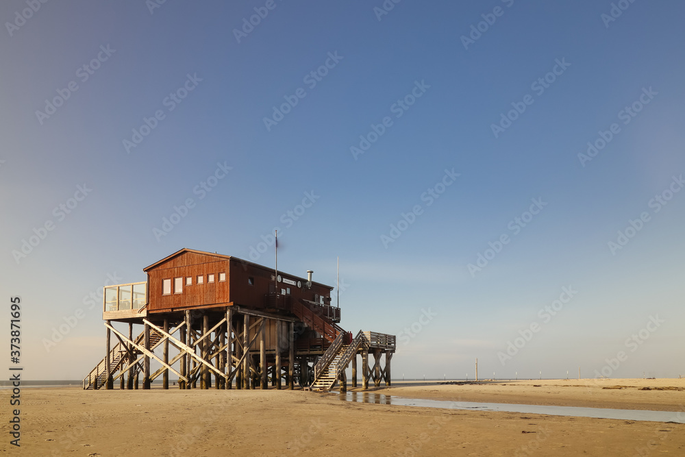 St Peter Ording SPO Pfahlbauten ohne Personen St Peter Ording SPO Pfahlbauten ohne Personen