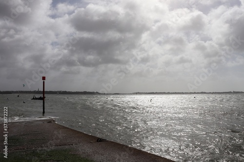 Vue de l oc  an atlantique  ville de Larmor-Plage  d  partement du Morbihan  r  gion Bretagne  France